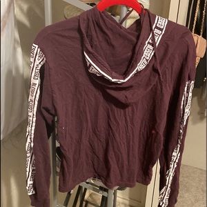 This is a maroon crop top from on fire. It is a XL and very pretty.